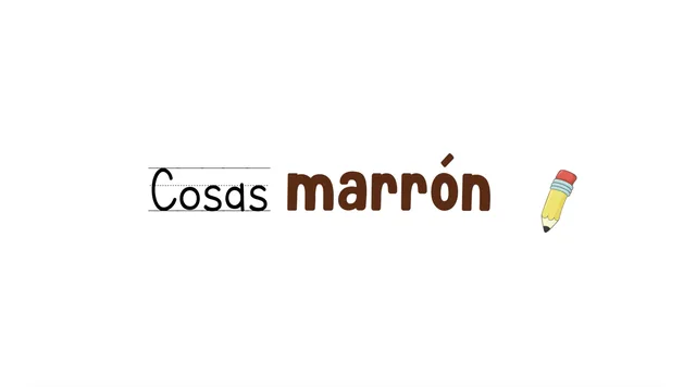 🎨 Los colores - Cosas Marrón
